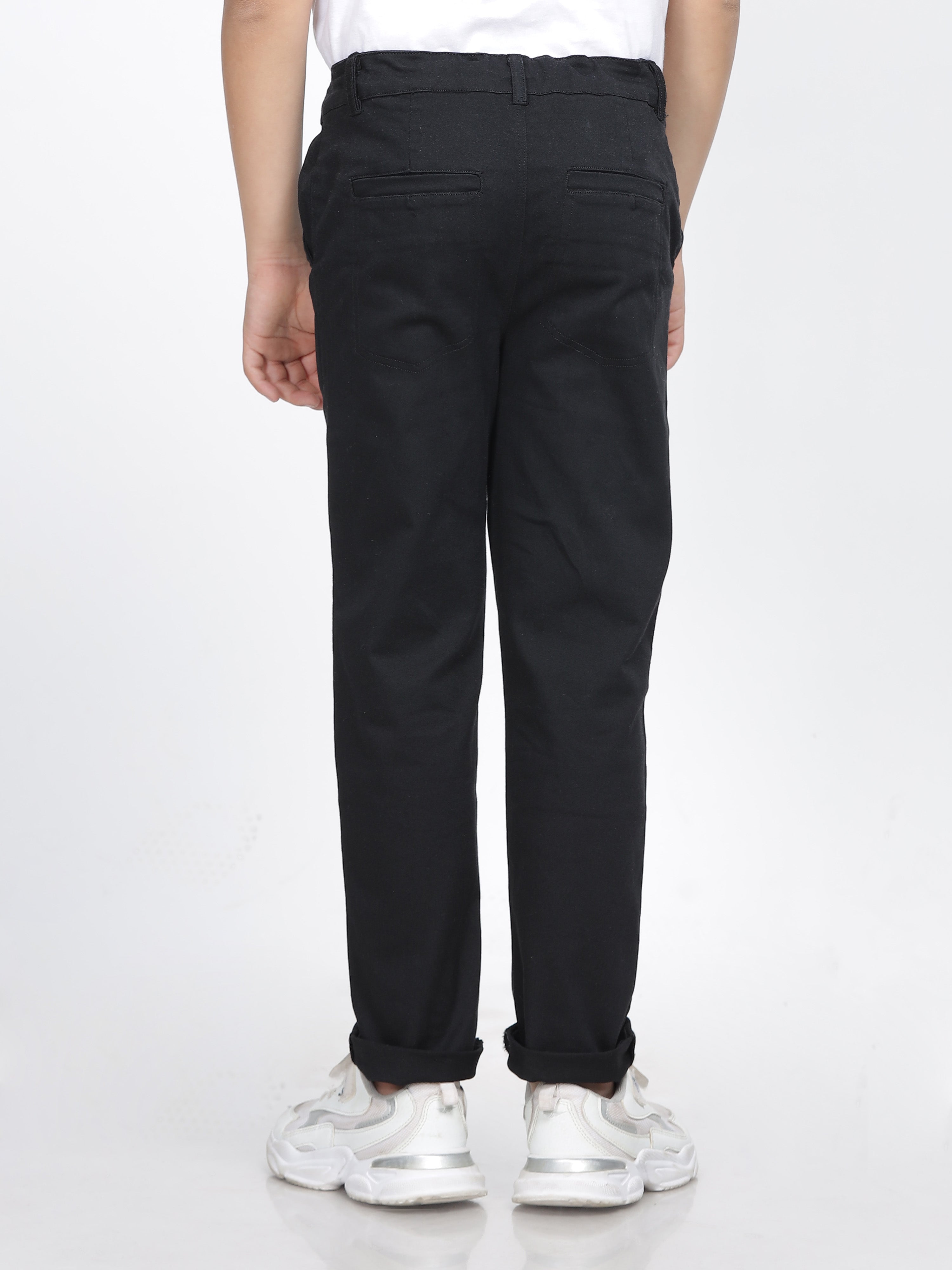 Midnight Black Slim-Fit Chinos