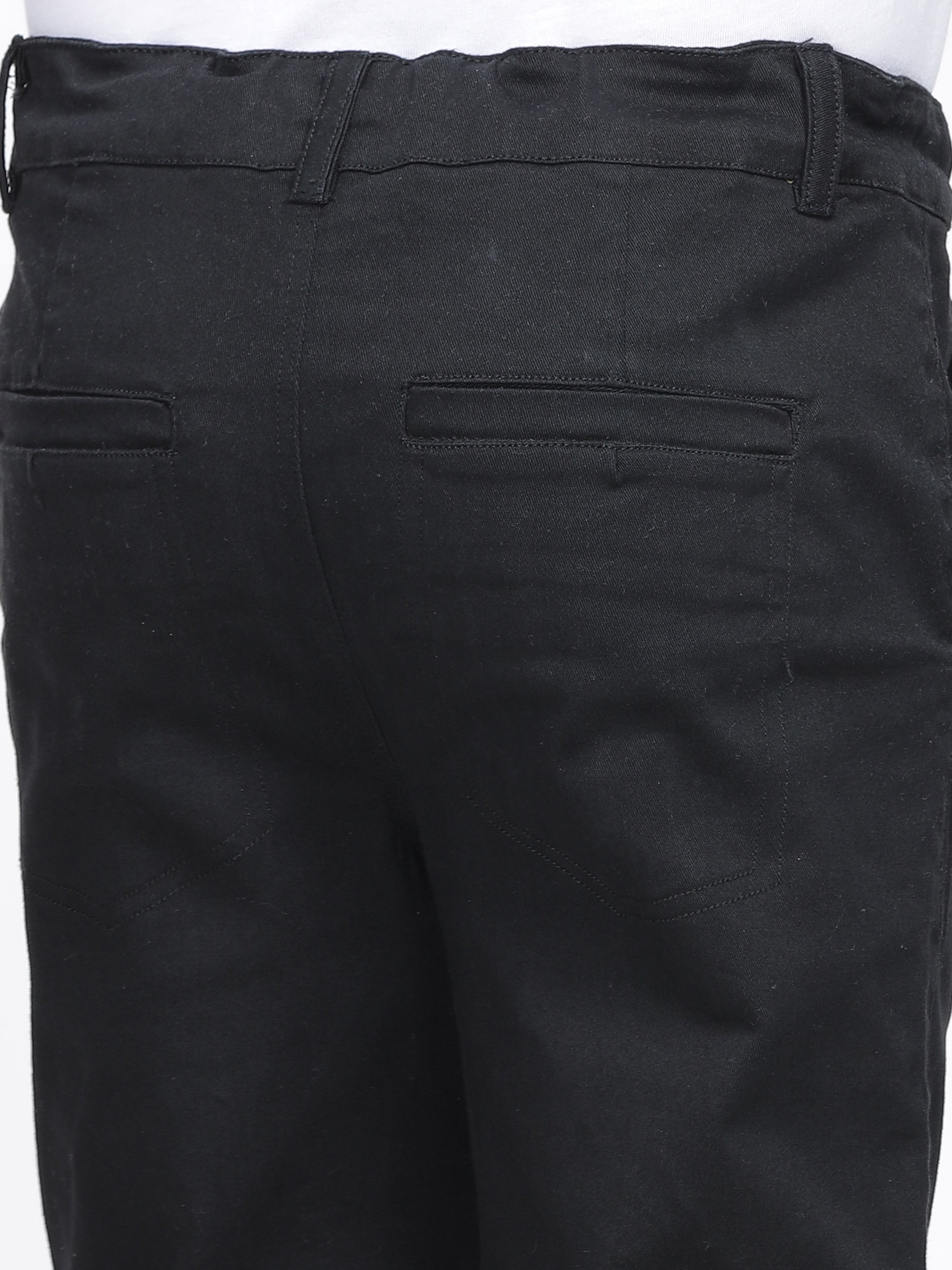 Midnight Black Slim-Fit Chinos