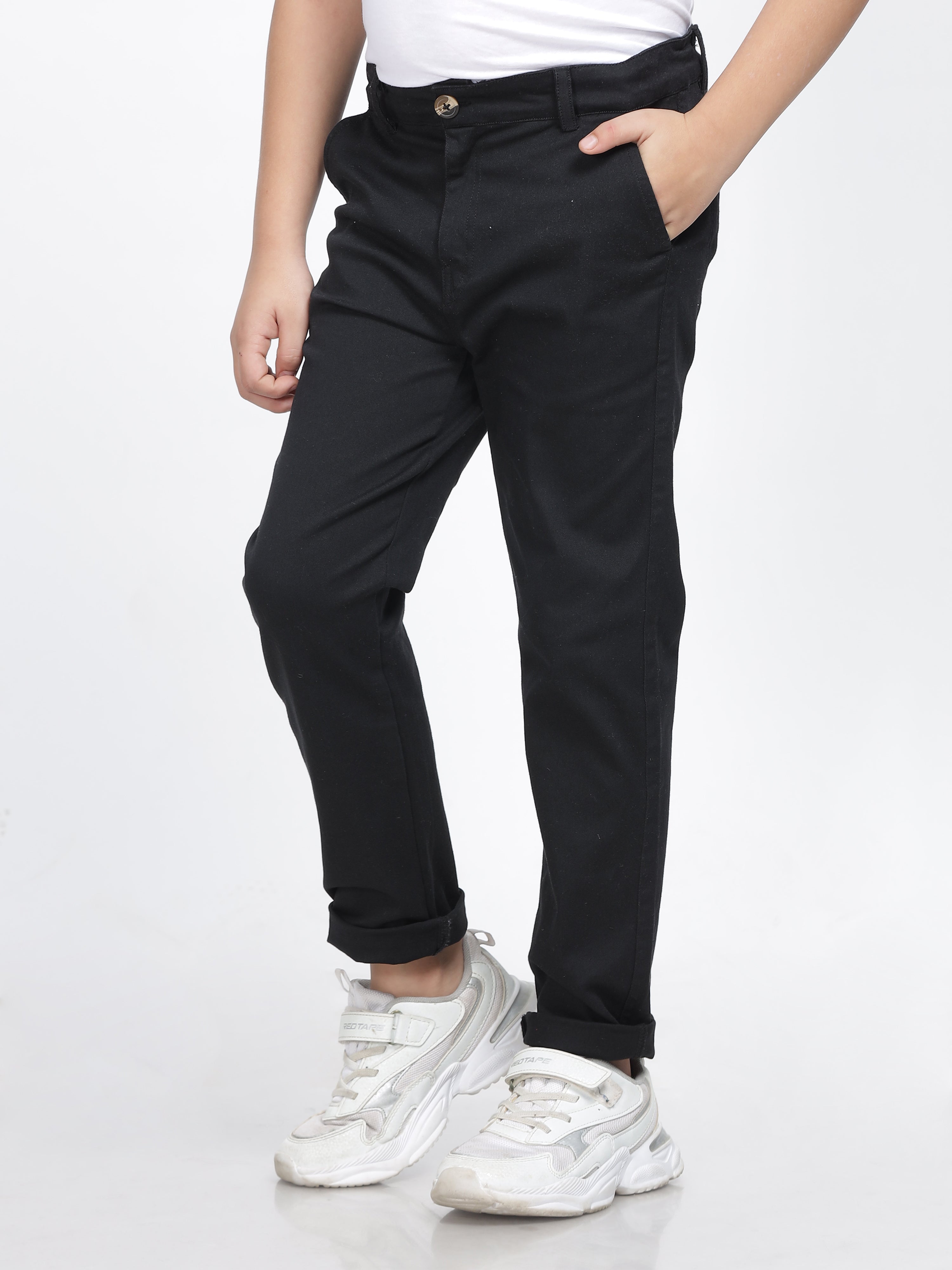 Midnight Black Slim-Fit Chinos