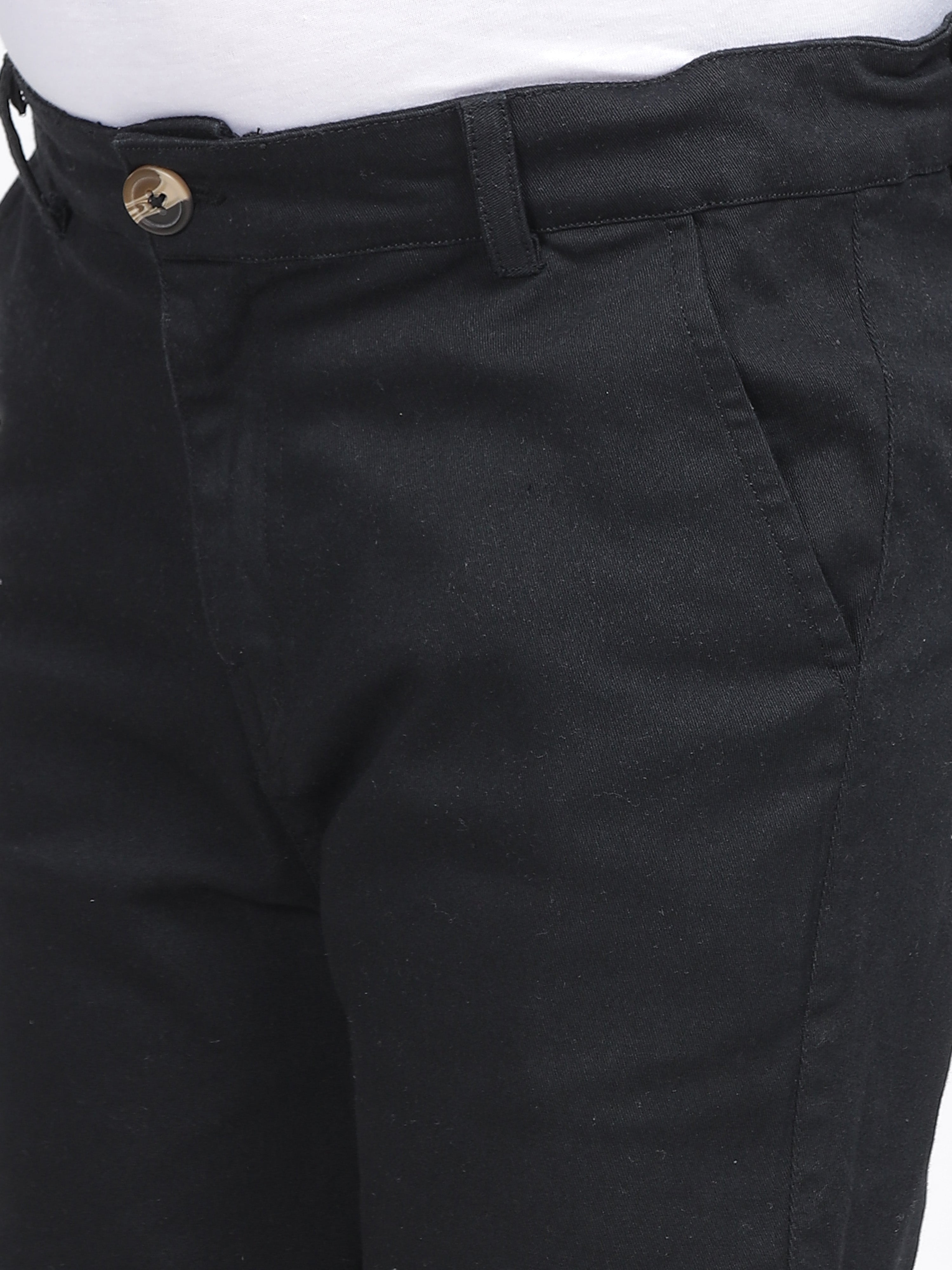 Midnight Black Slim-Fit Chinos