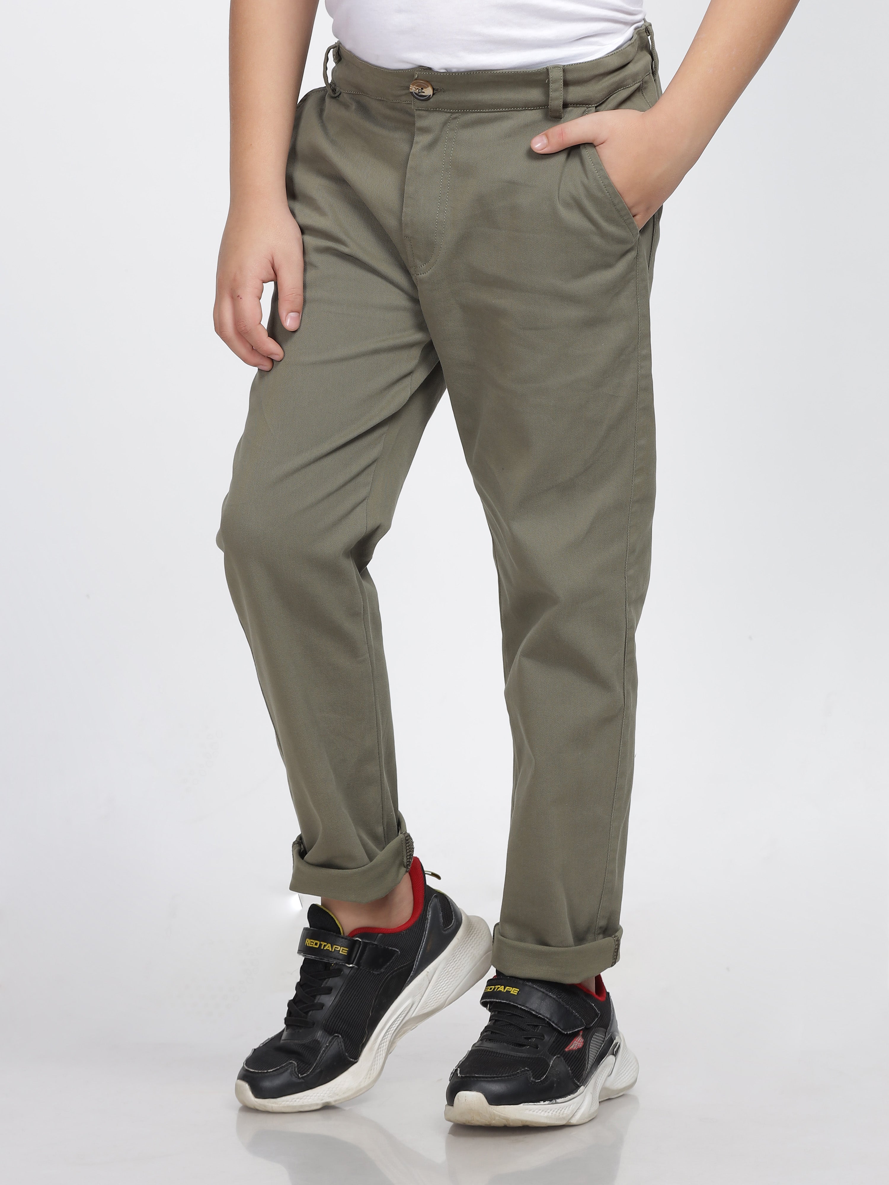 Light Sage Green Slim-Fit Chinos