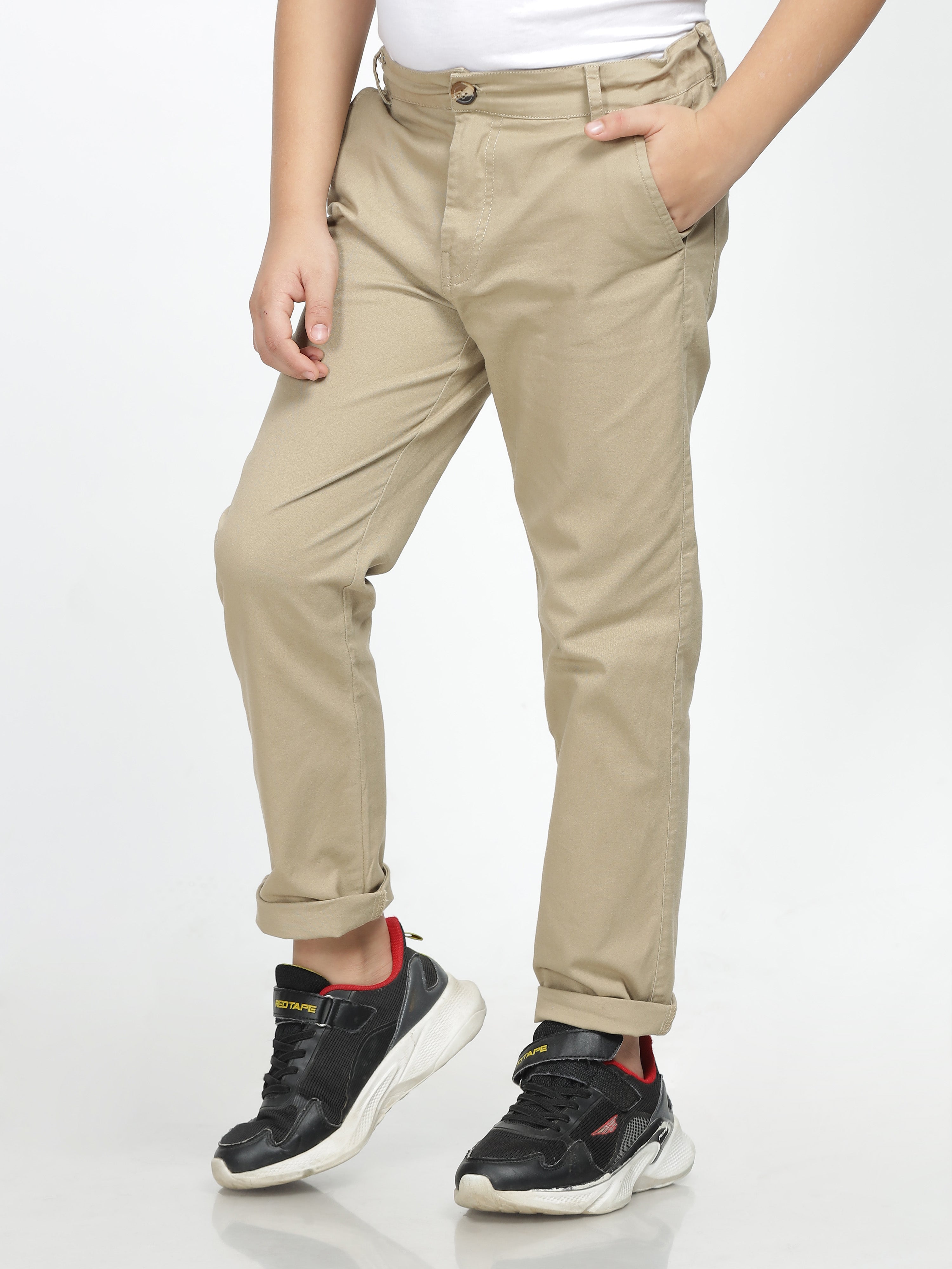 Classic Beige Slim-Fit Chinos