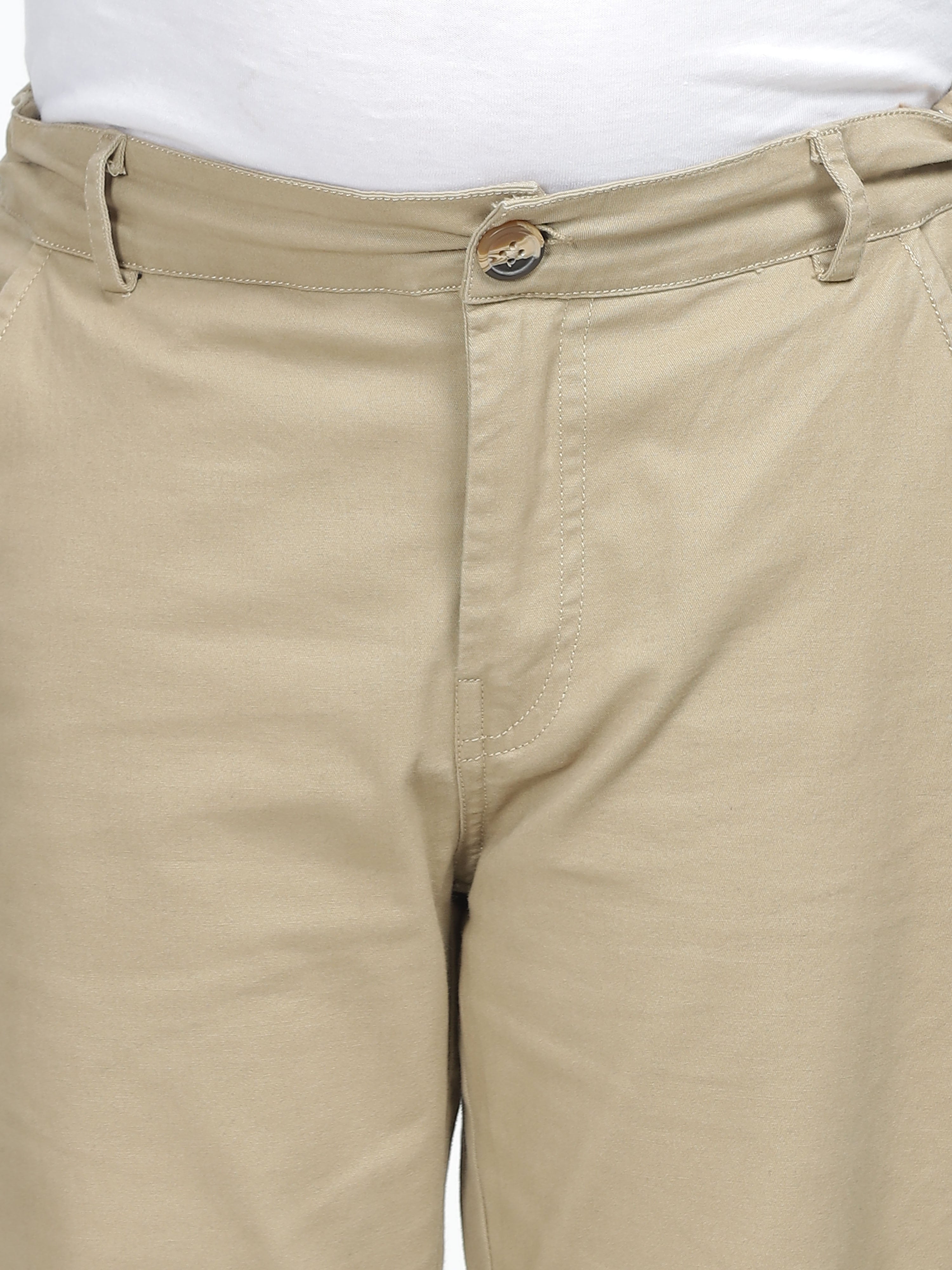 Classic Beige Slim-Fit Chinos