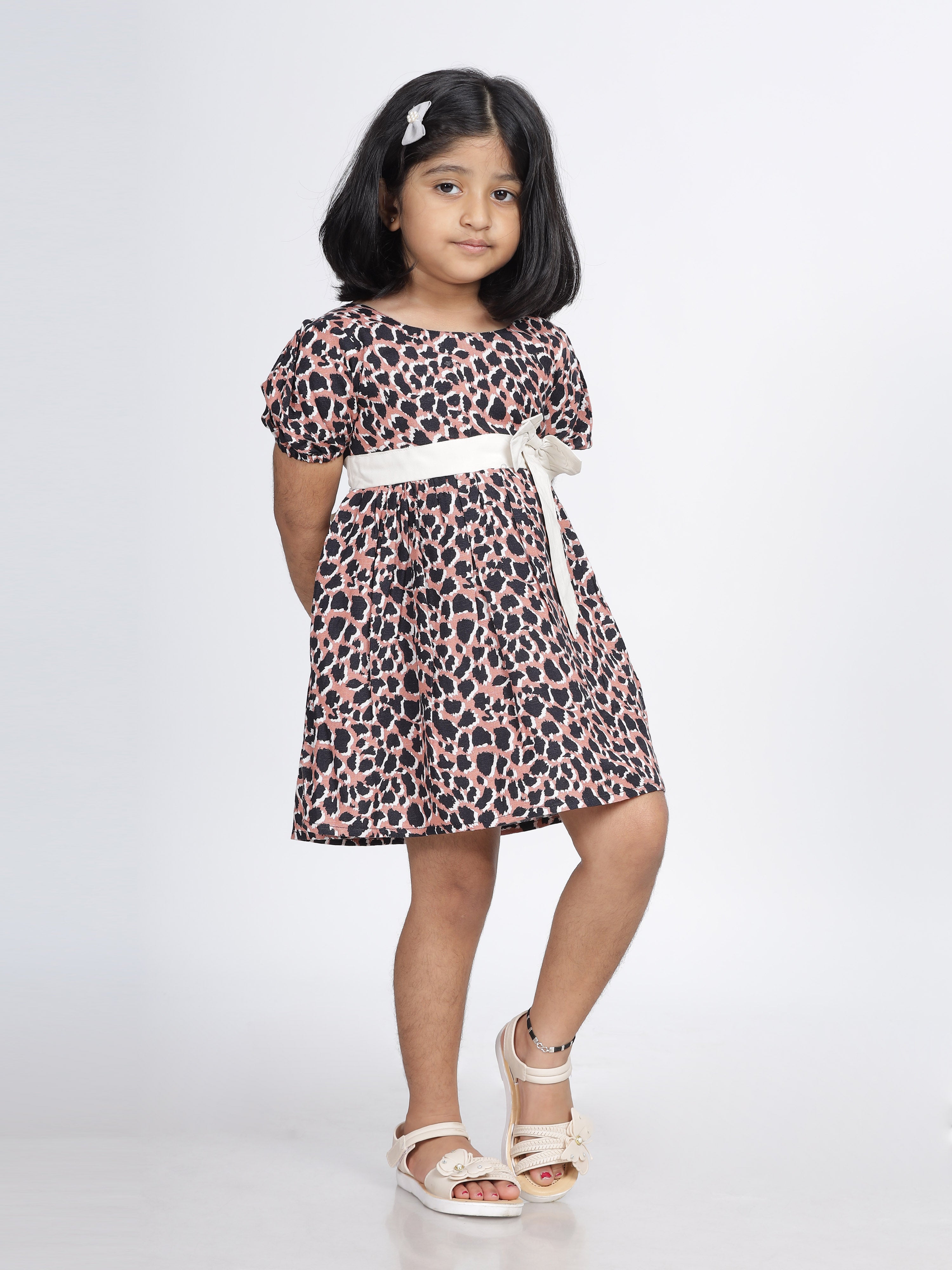 Leopard Ribbon Bow Dress