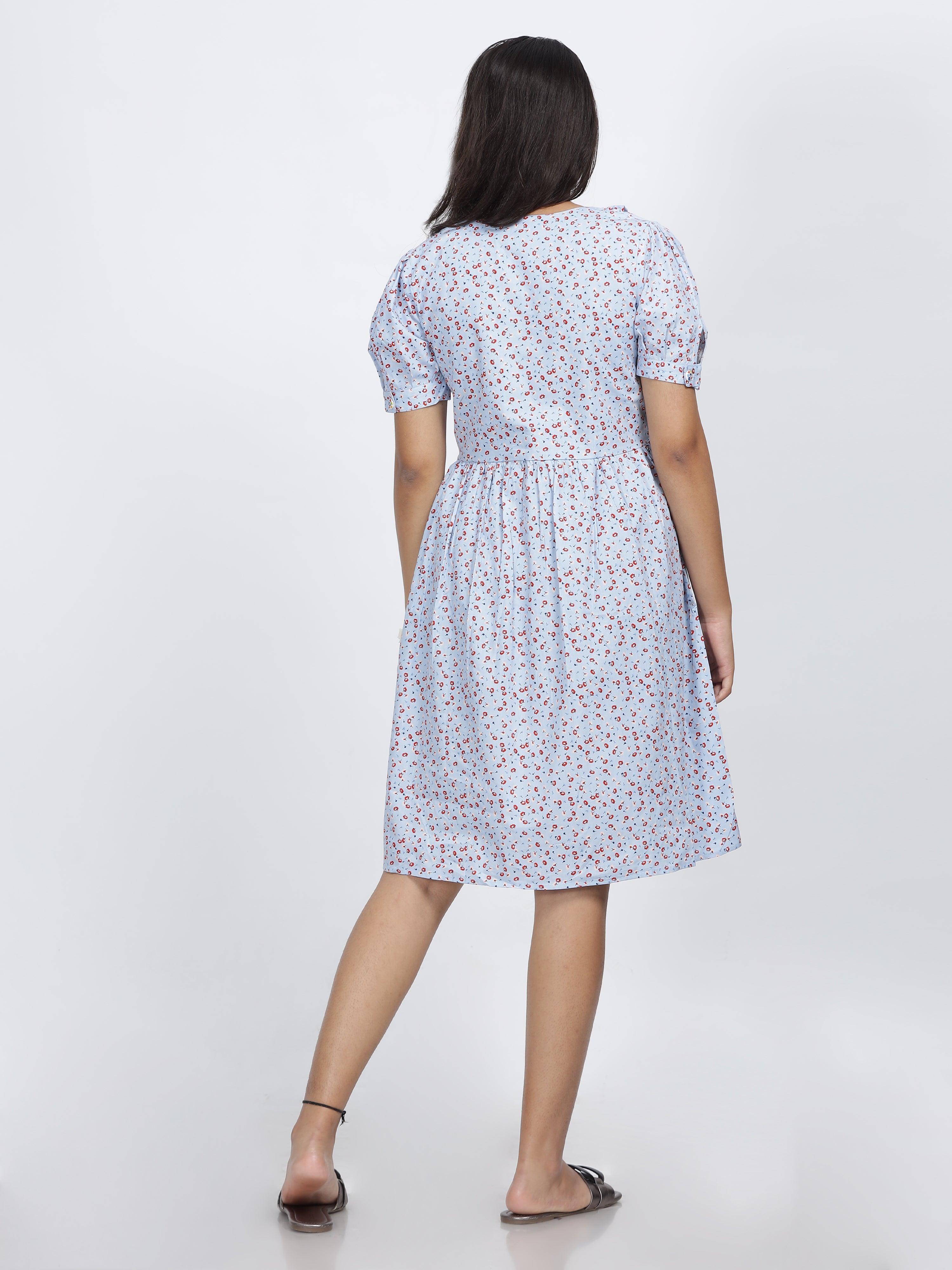 Bluebell Blossom Puff Sleeve Dress