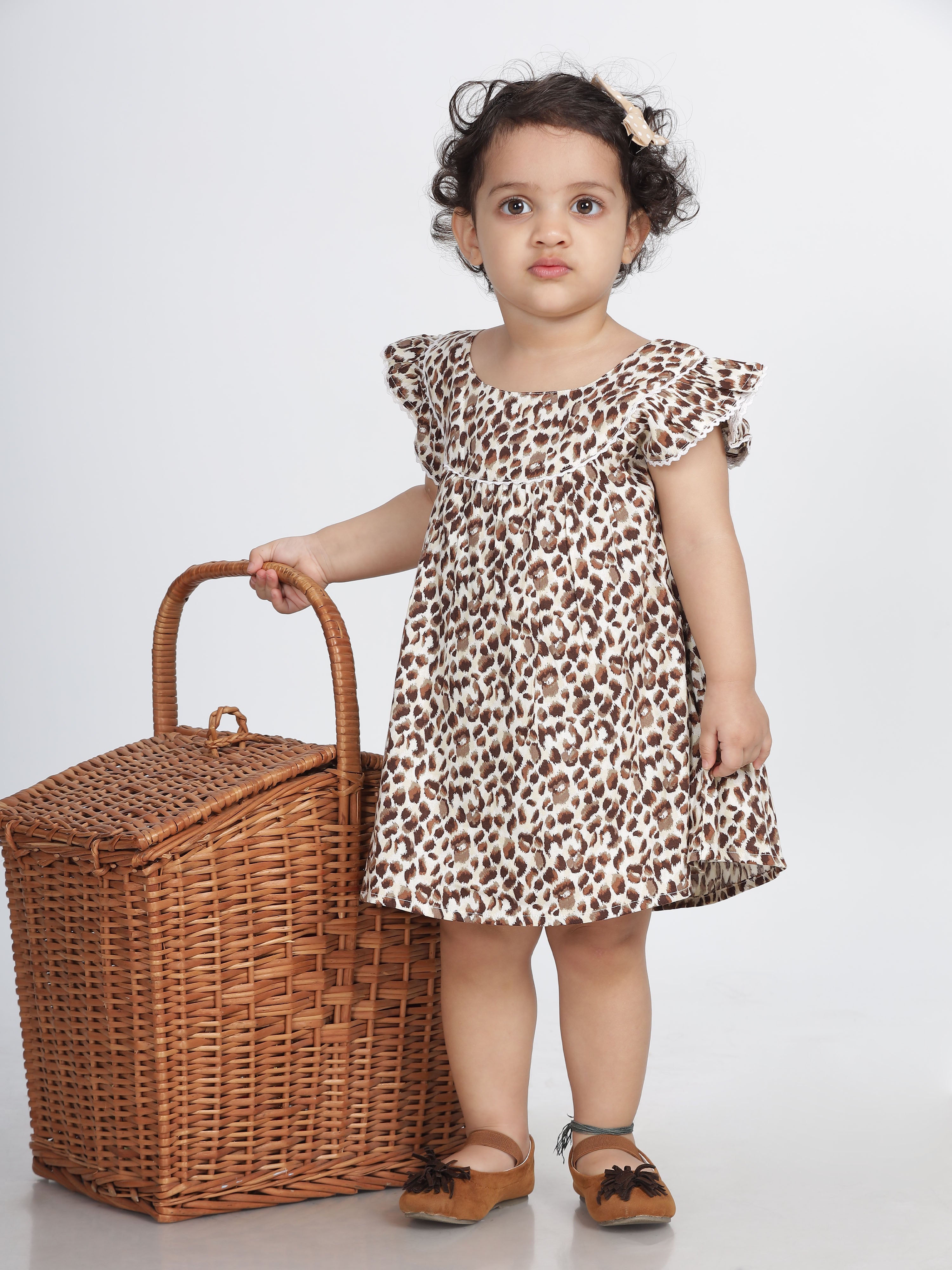 Leopard Print Lace A-Line Frock