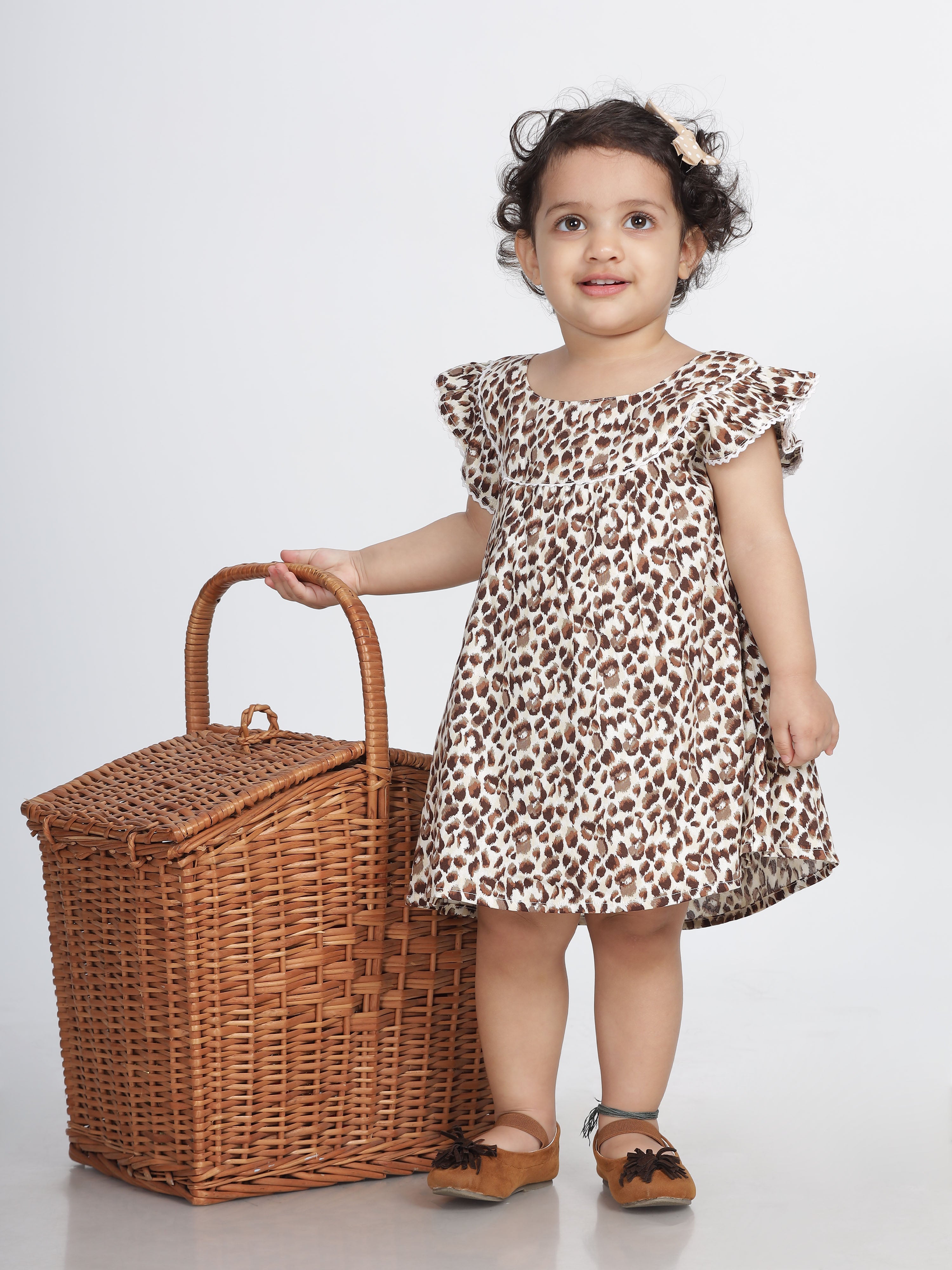 Leopard Print Lace A-Line Frock