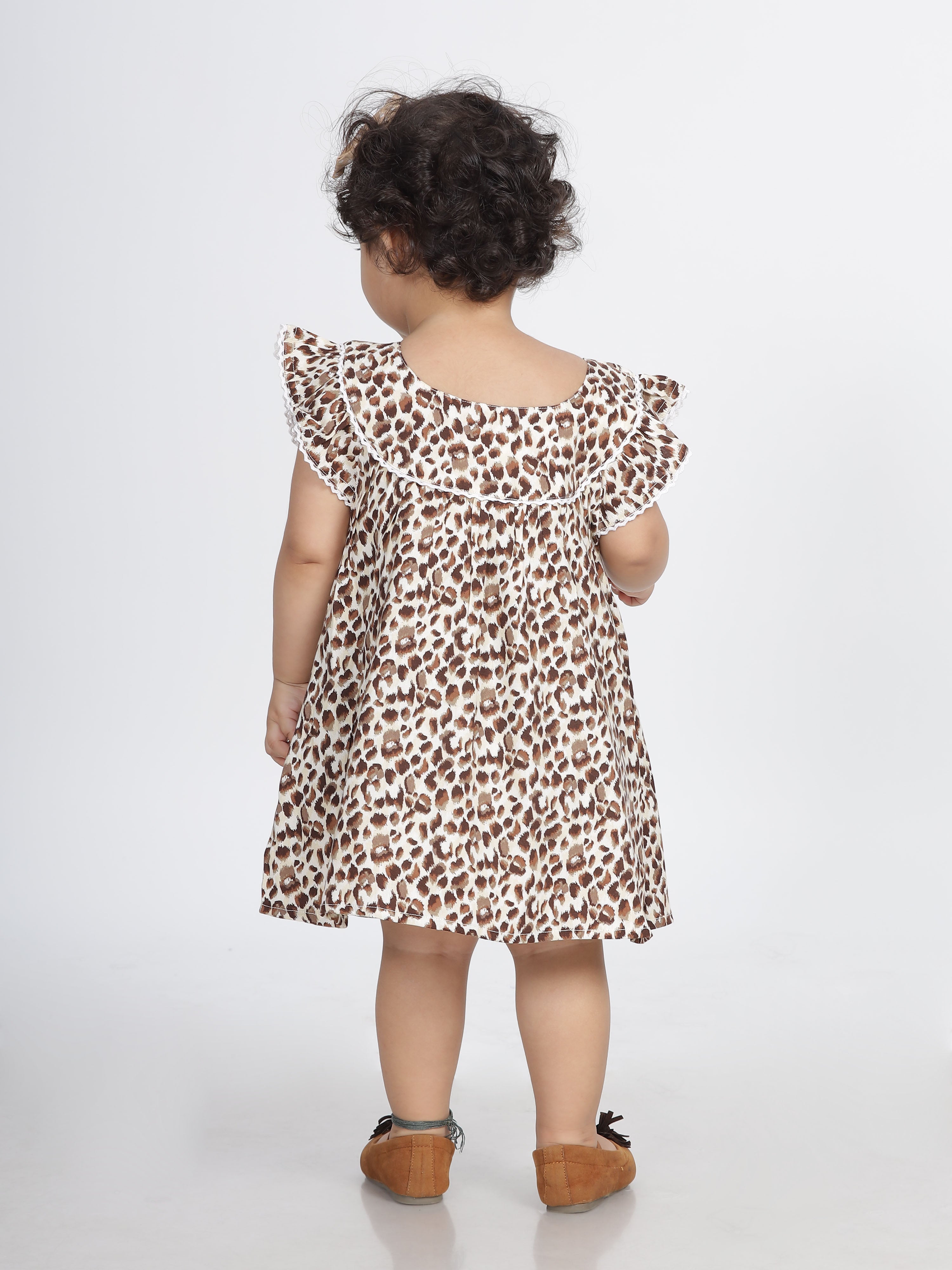 Leopard Print Lace A-Line Frock