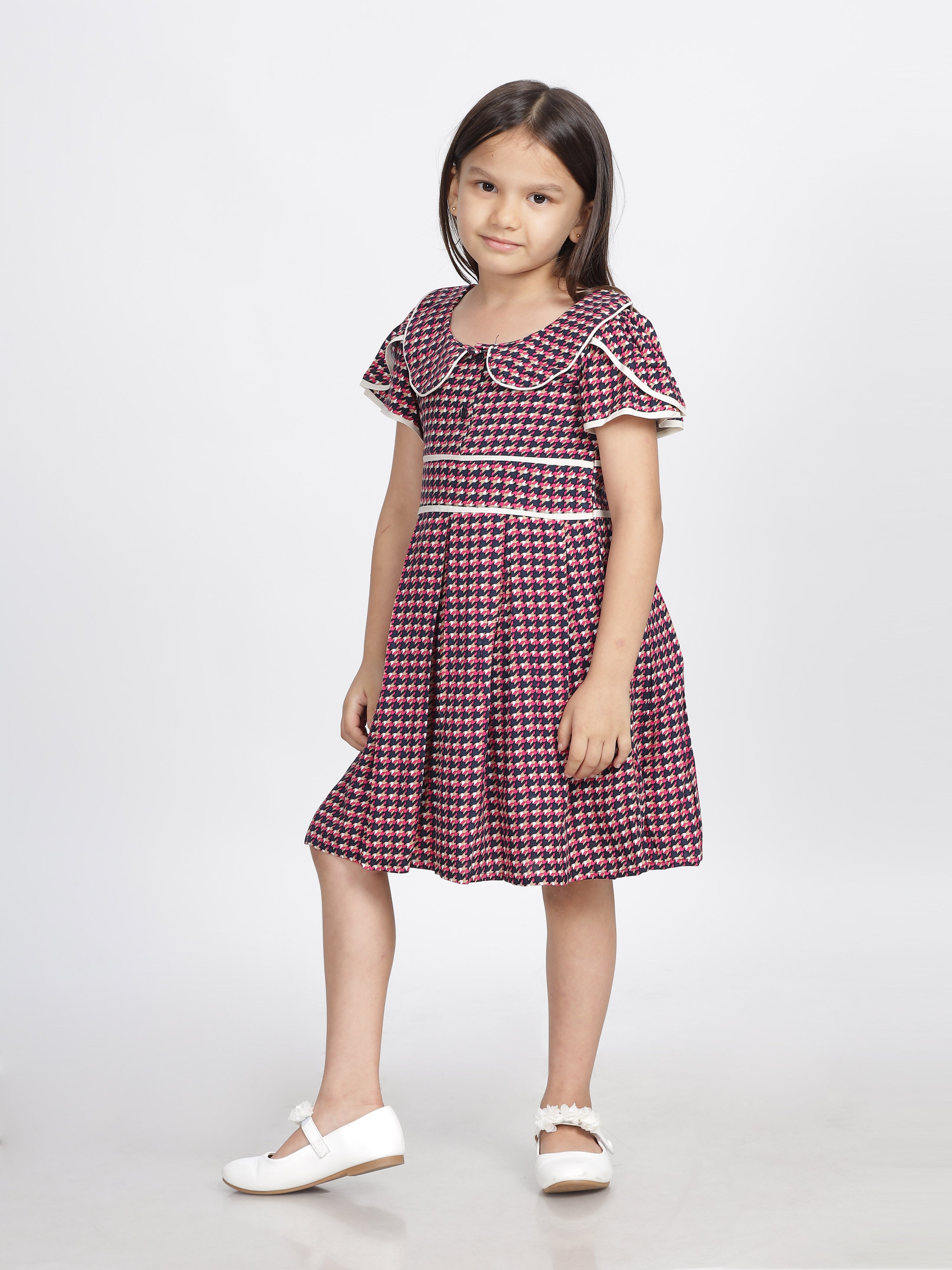 Twilight Plaid Peter Pan Dress