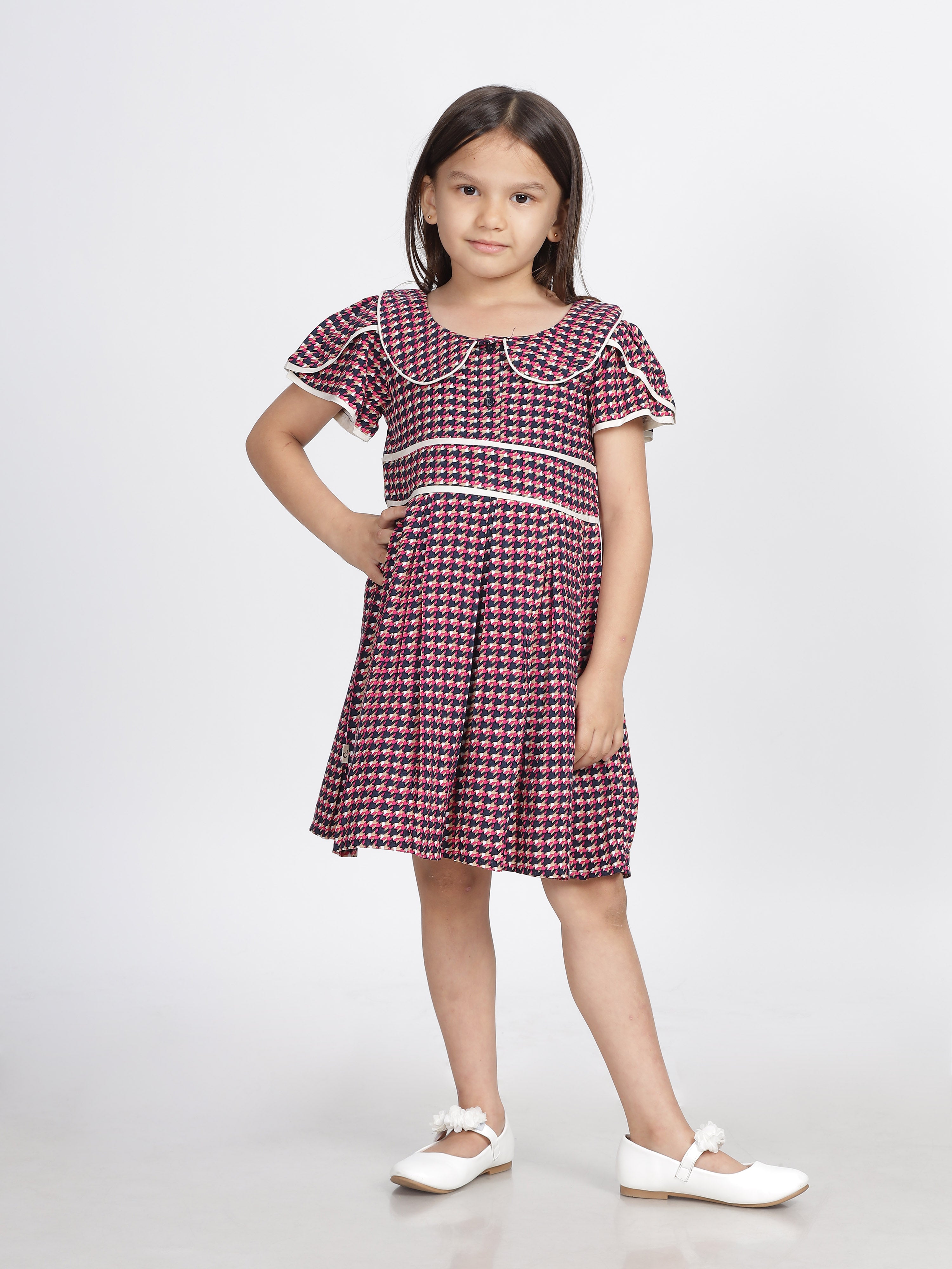 Twilight Plaid Peter Pan Dress