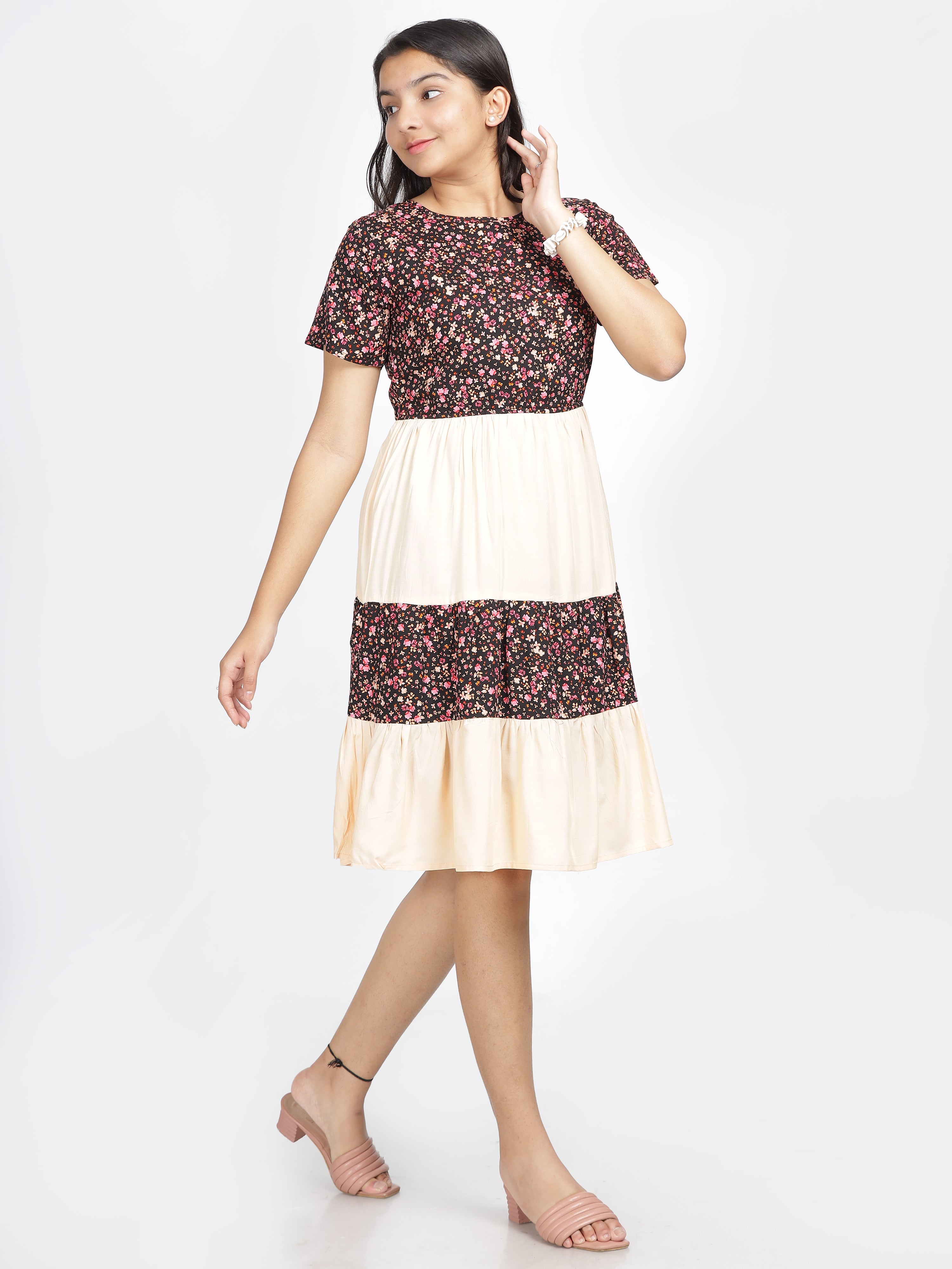 Floral Tiered Midi Dress