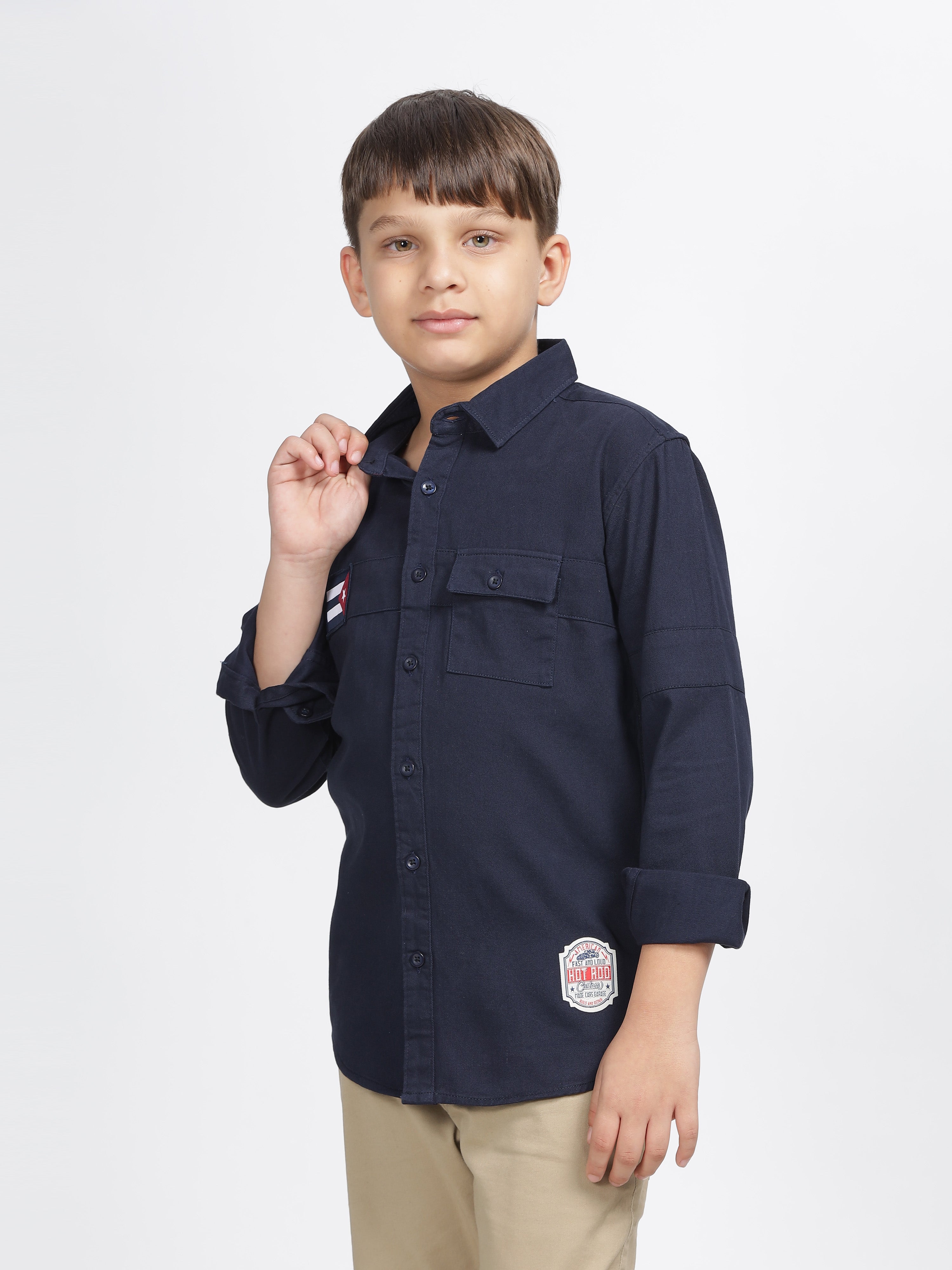 Navy Explorer Patch Pocket Shirt