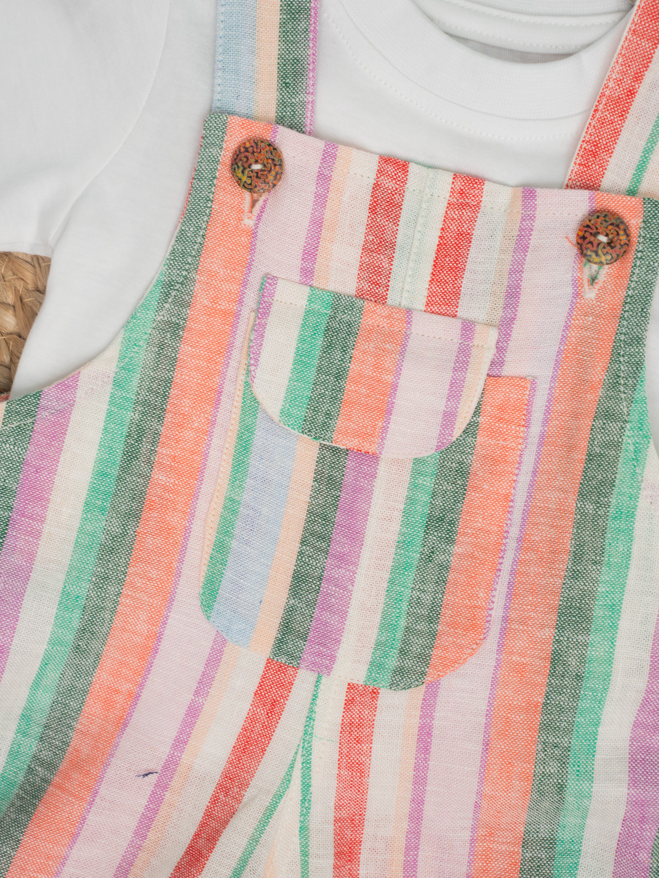 Candy Stripe Dungarees