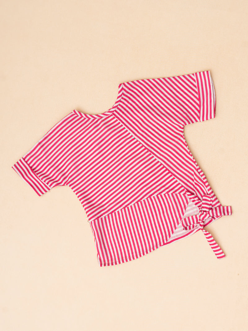 Pink Whisper Striped Top