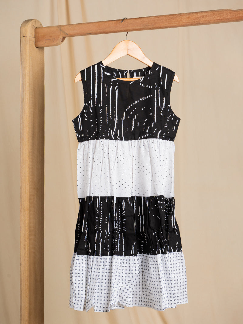 Monochrome Tiered Frock