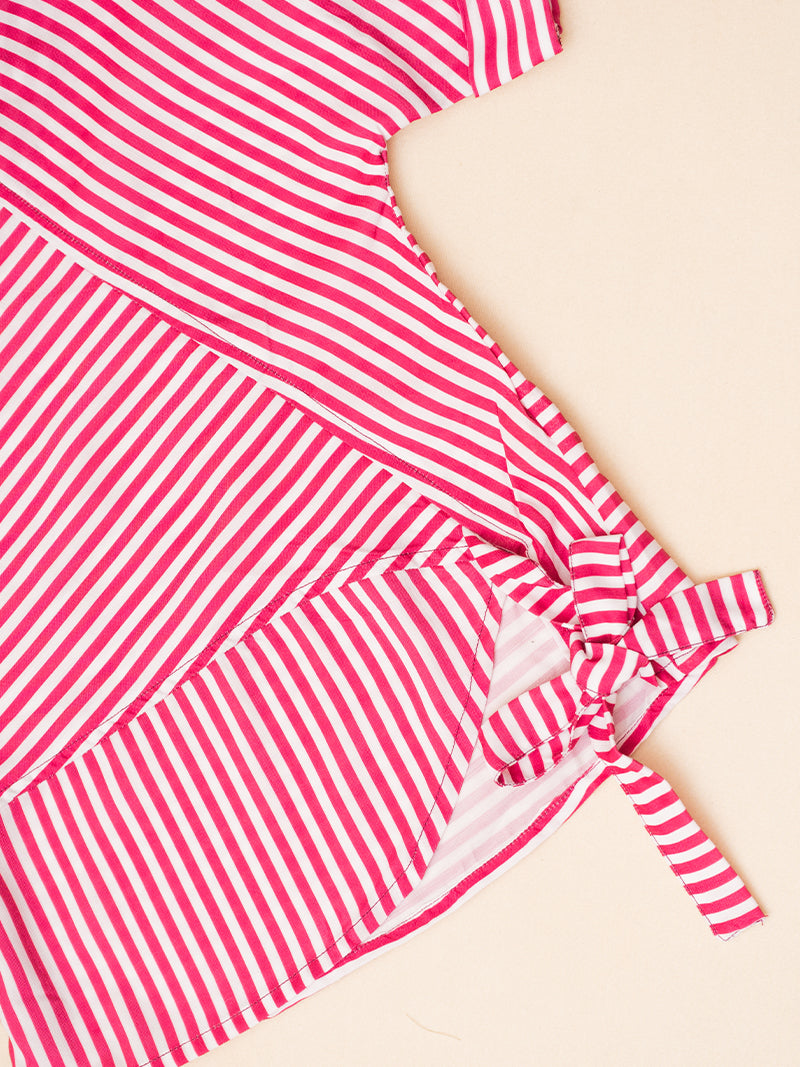 Pink Whisper Striped Top