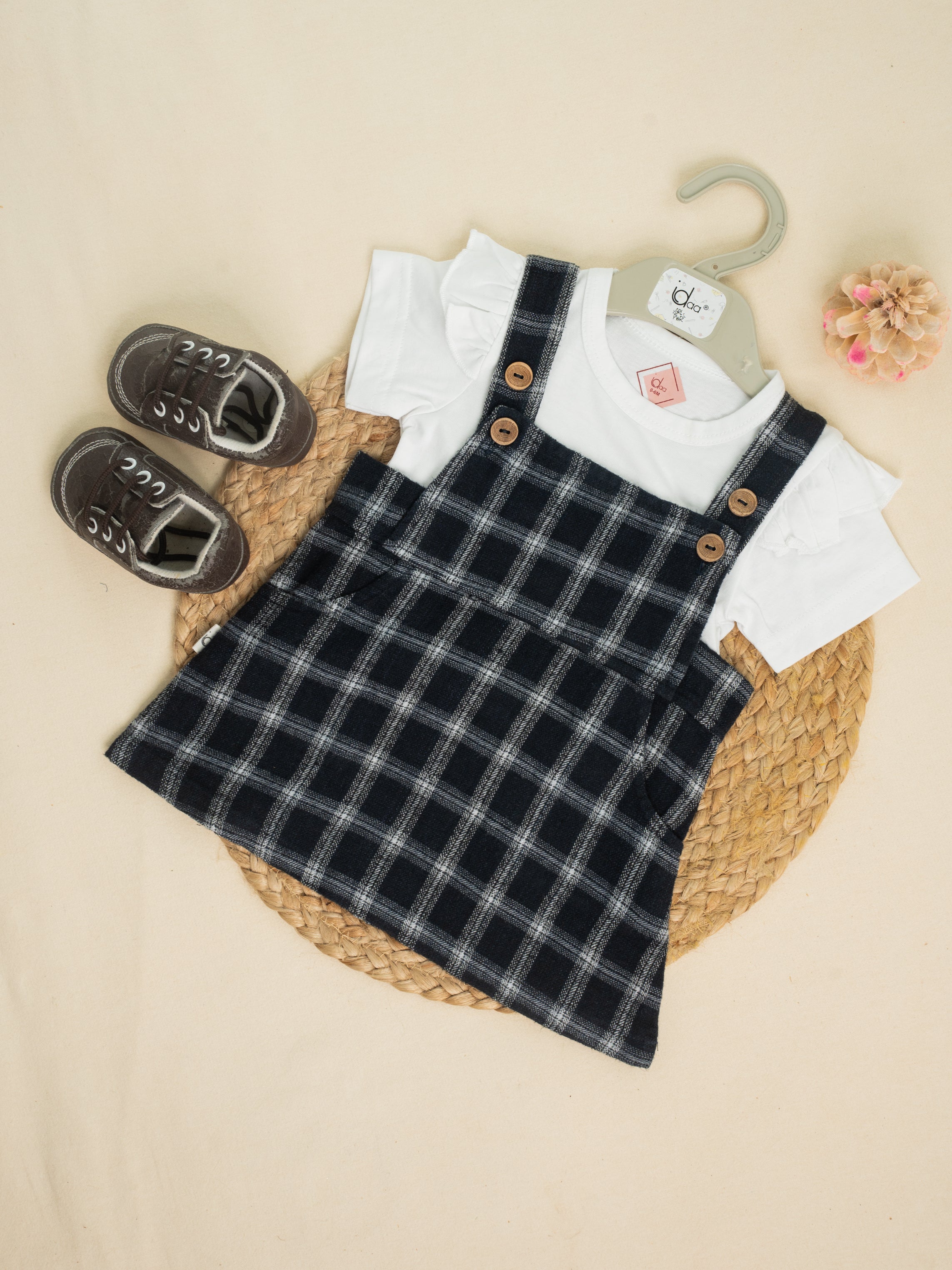 Elegant Checkered Pinafore