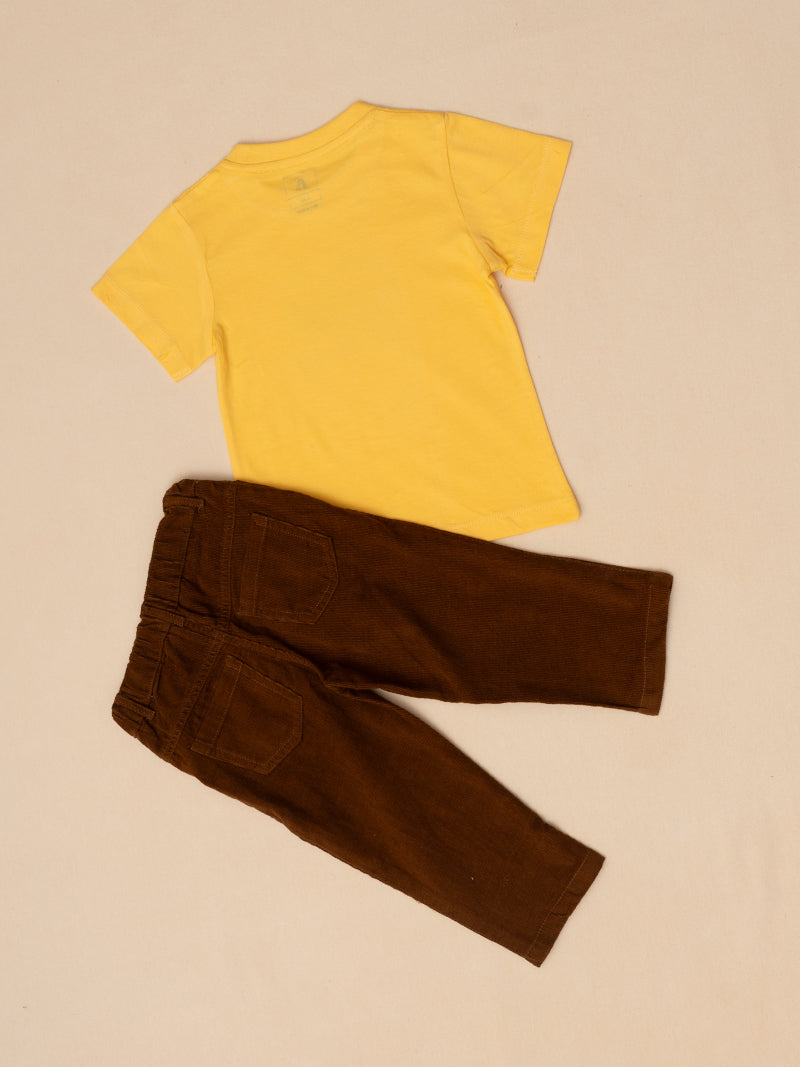 Enchanted Forest Tee and Brown Pants Set