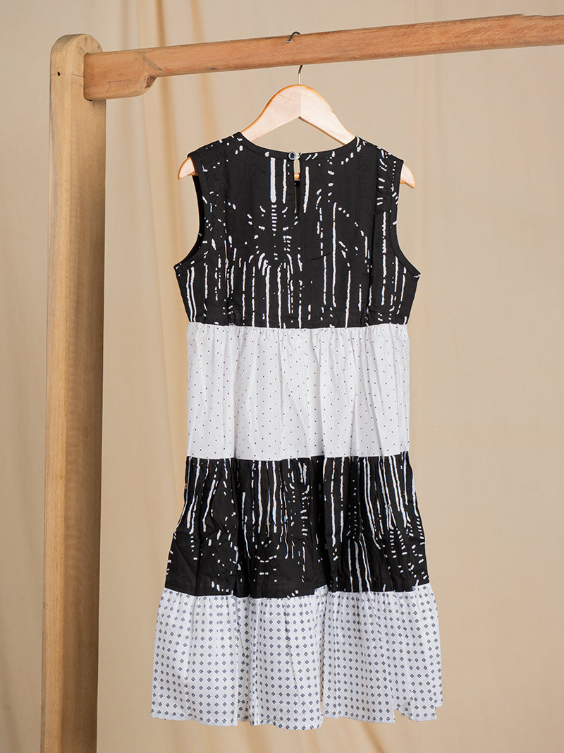 Monochrome Tiered Frock