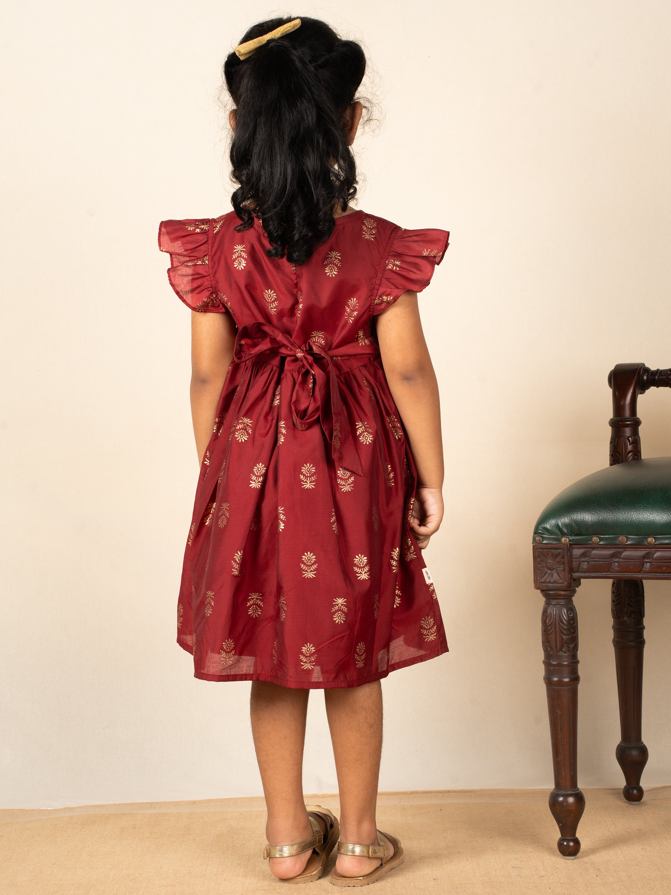 Crimson Bloom Frock