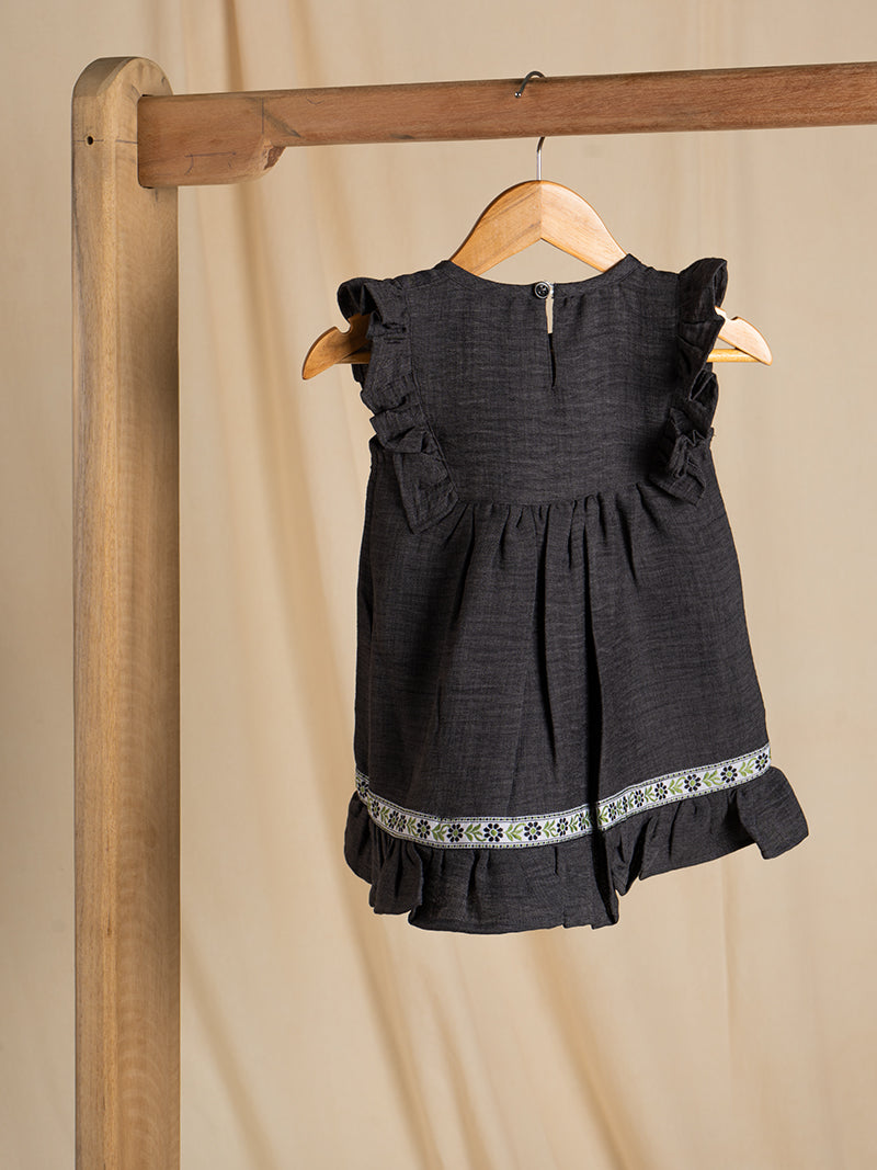 Midnight Ruffle Hem Dress