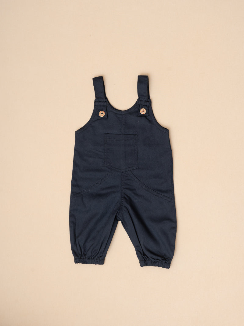 Navy Blue Overalls Set