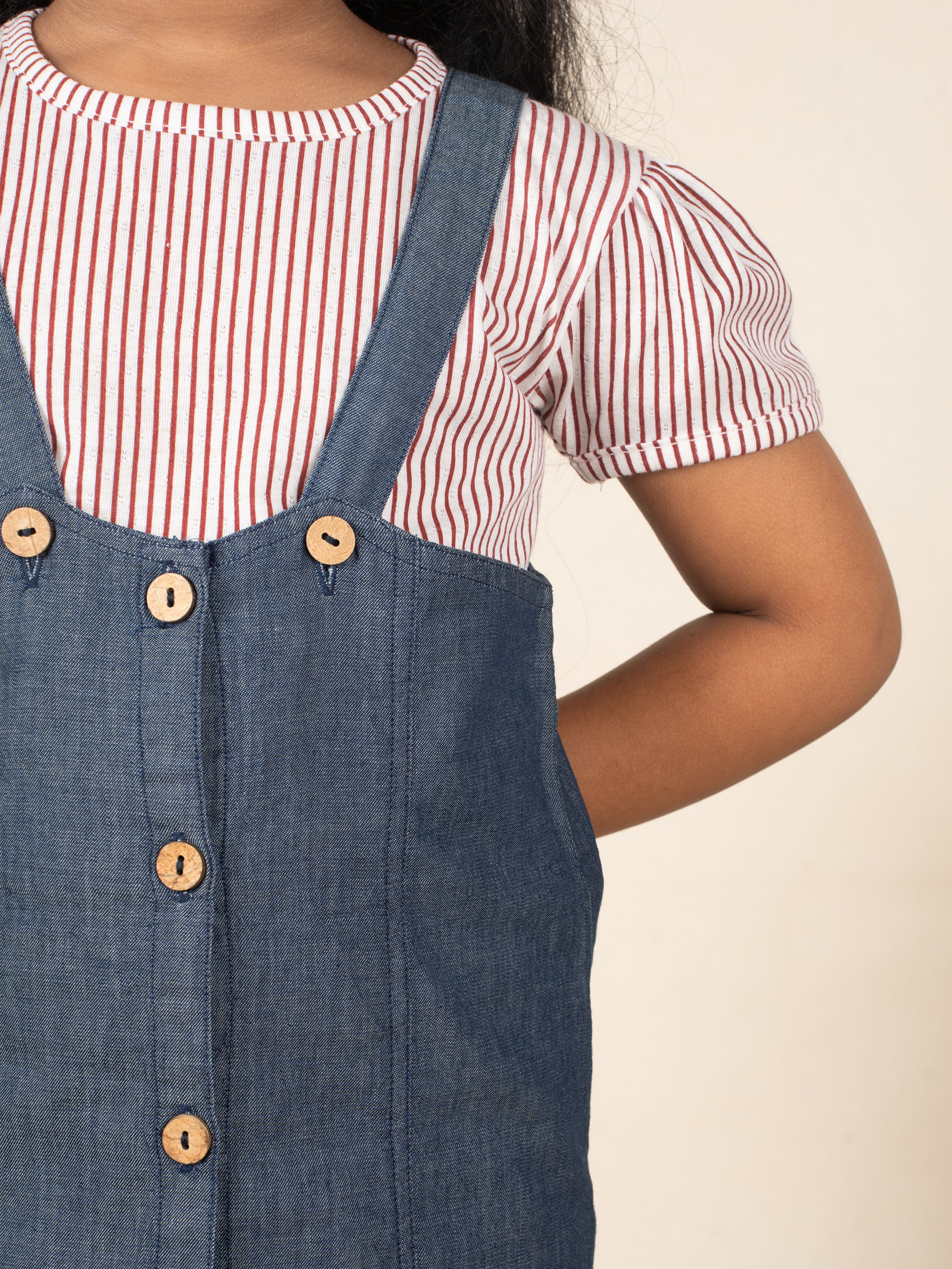 Ruby Stripes Pinafore