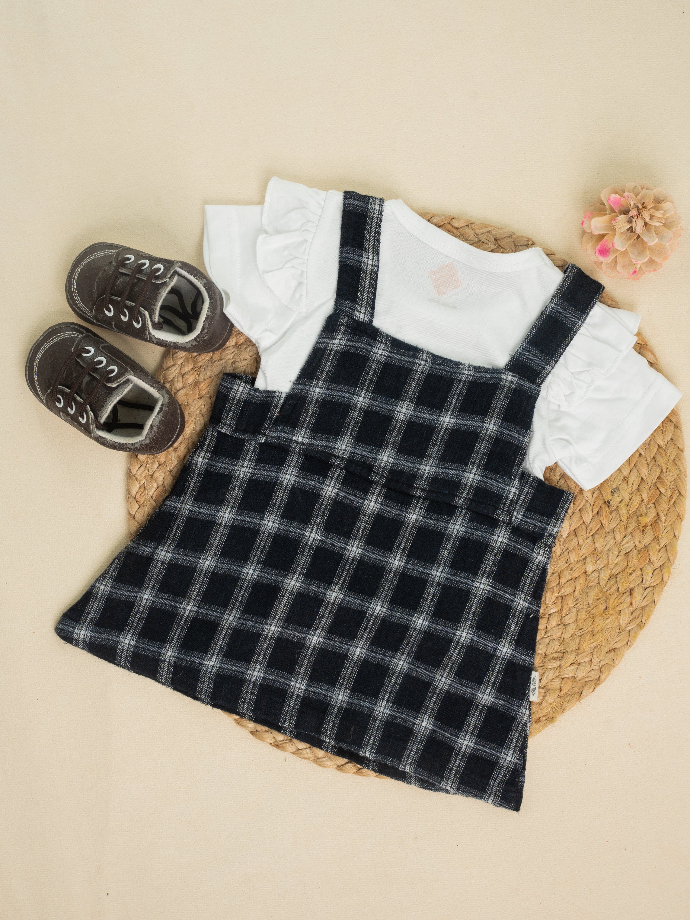 Elegant Checkered Pinafore