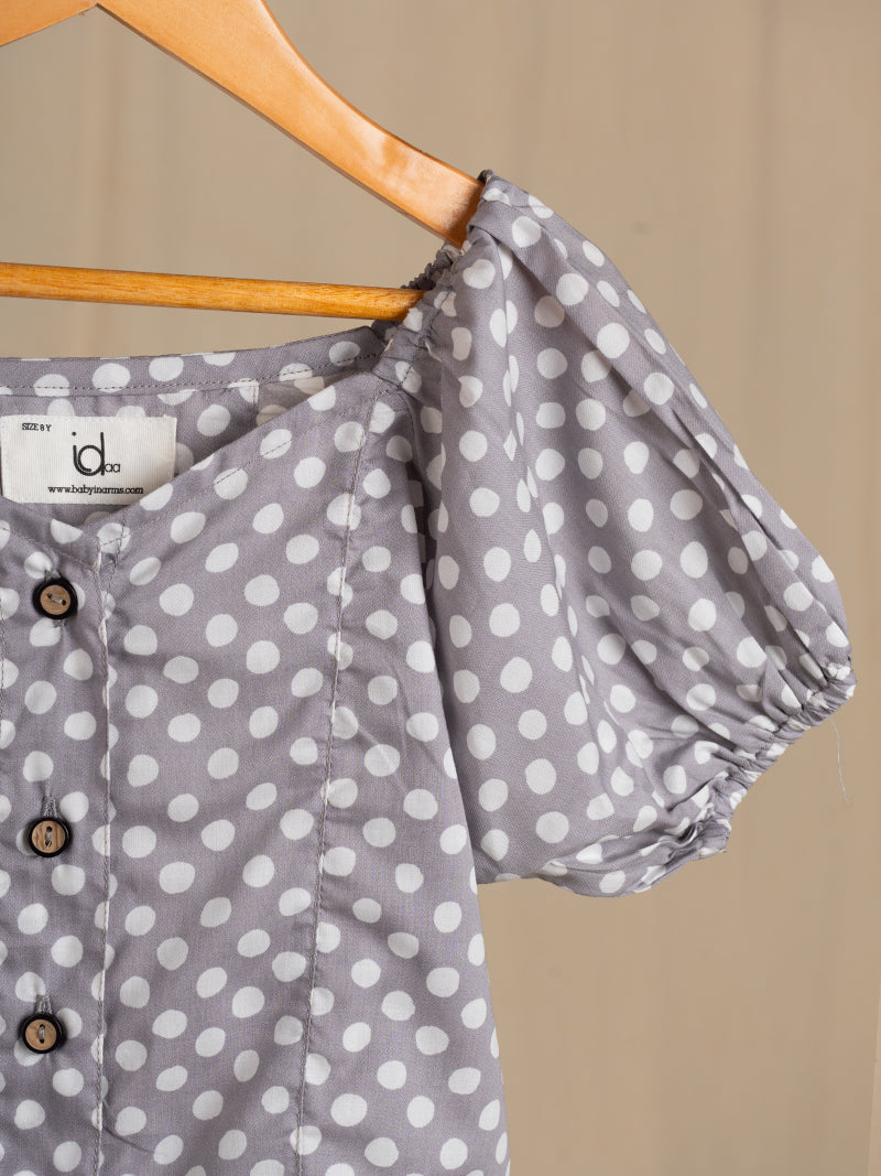 Vintage Polka Dot Tie-Top