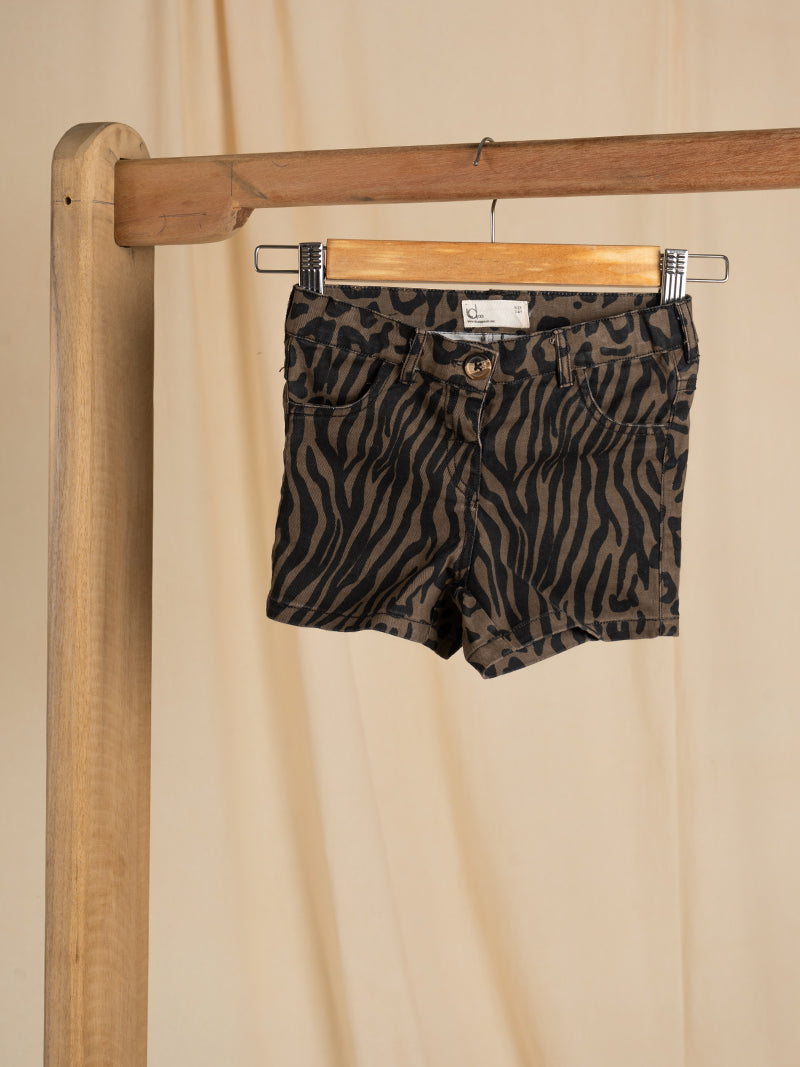 Wild Stripes Denim Shorts