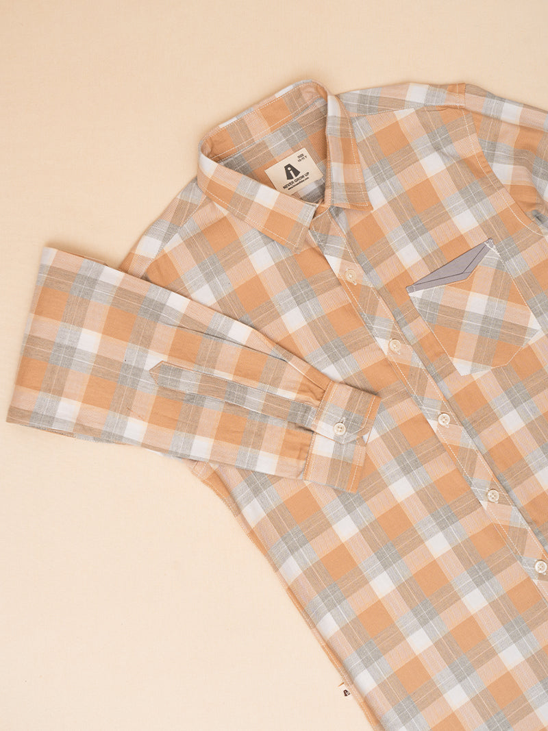 Sunset Plaid Button-Down Shirt