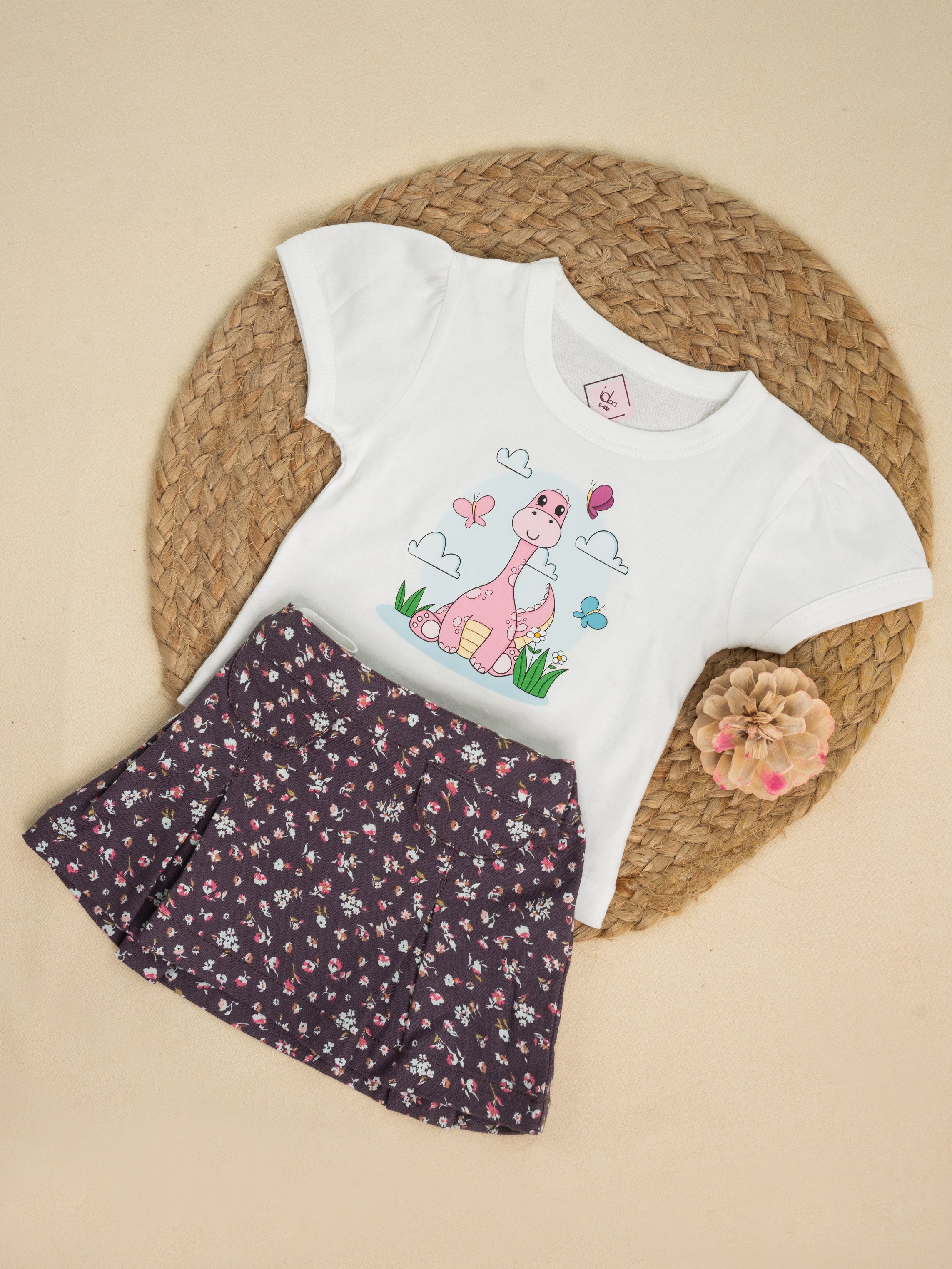 Floral Dino Playtime Outfit