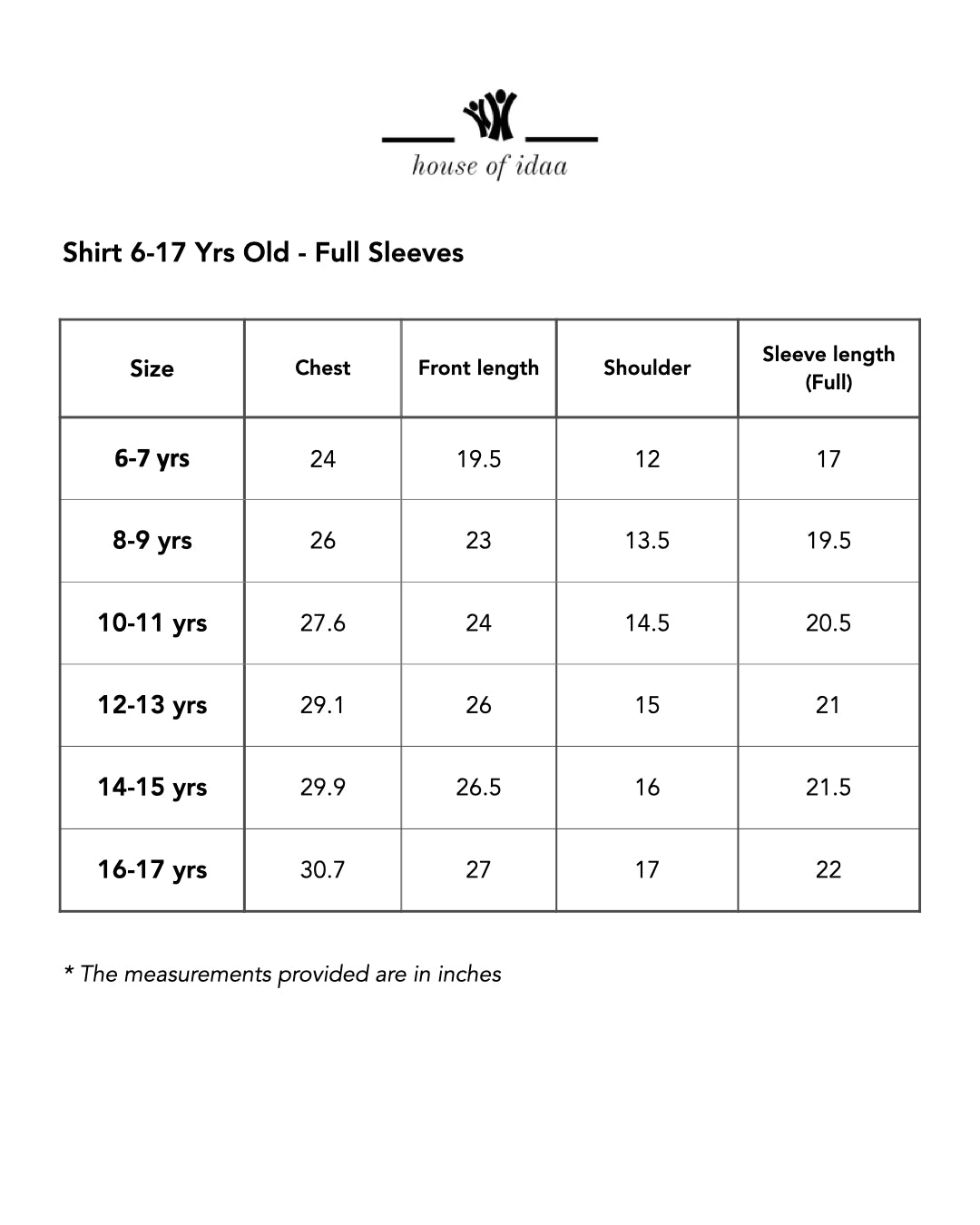 Olive Green Utility Patch Pocket Shirt Size Guide